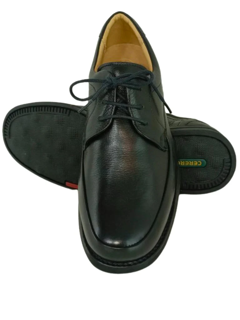 Zapatos Elegantes de Cuero para Hombre en Negro con Plantilla Anatómica y Suela Amortiguada - Modelo 4527 - Imagen 5