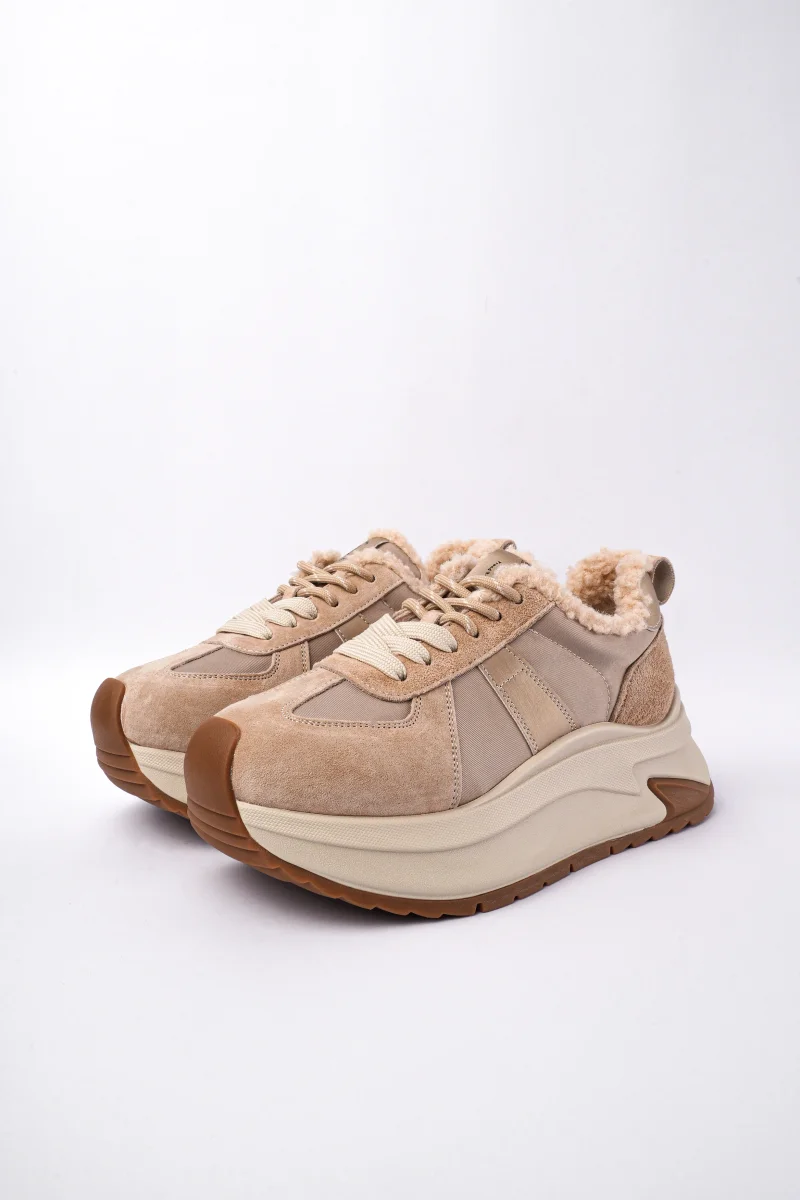 Tenis beige x peluche interno - Imagen 6