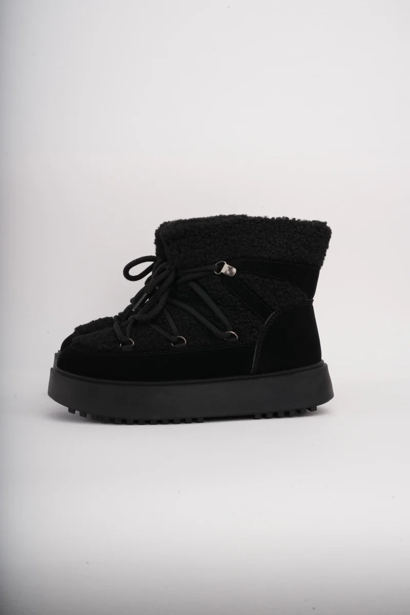 Botas de invierno negras x cordones - Imagen 7