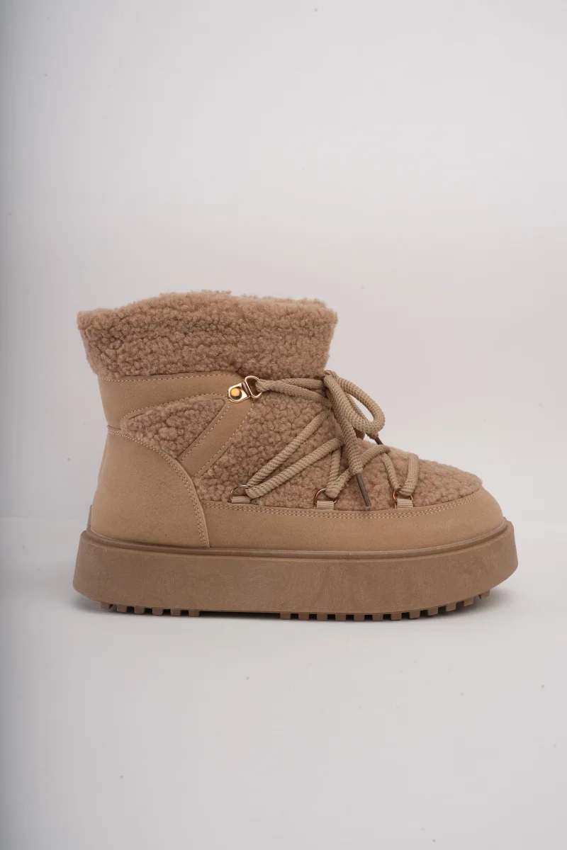 Botas de invierno arena x cordones - Imagen 3