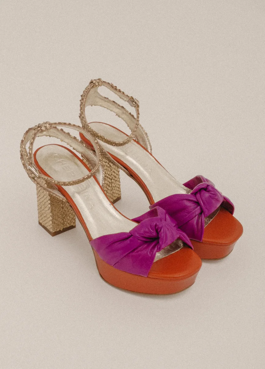 Sandalia de piel tricolor Irving - Imagen 3
