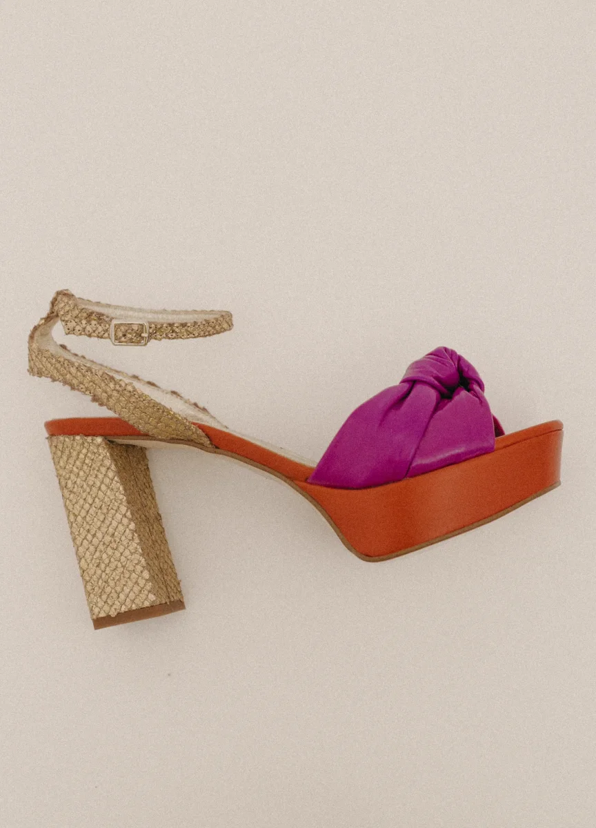 Sandalia de piel tricolor Irving - Imagen 4