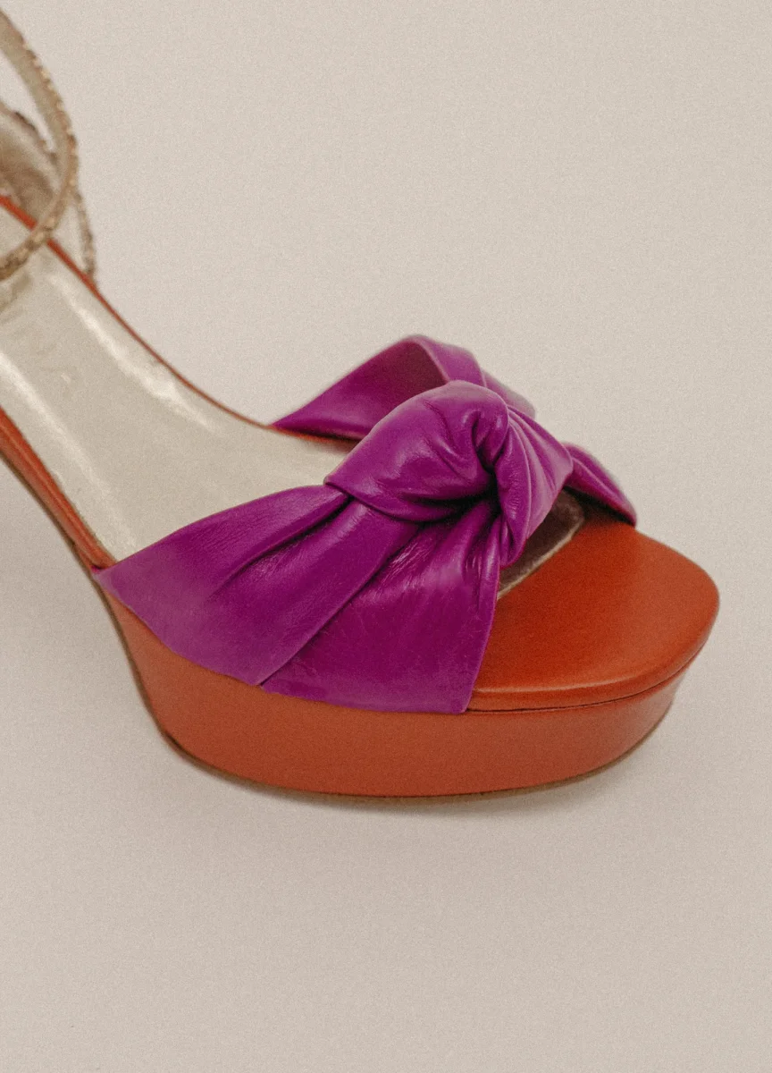 Sandalia de piel tricolor Irving - Imagen 5
