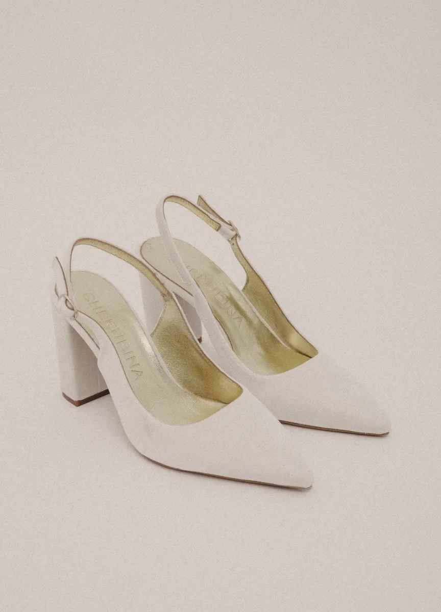 Zapato de terciopelo San Antonio White - Imagen 3